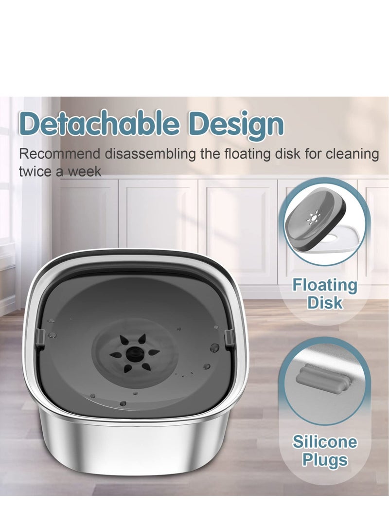 KASTWAVE Dog Water Bowl, Large Capacity Dog Food Water, No Splash Water Bowl with Non-Slip Mat, Slow Water Bowl, Suitable for Dogs, Cats (3L) - Image 3