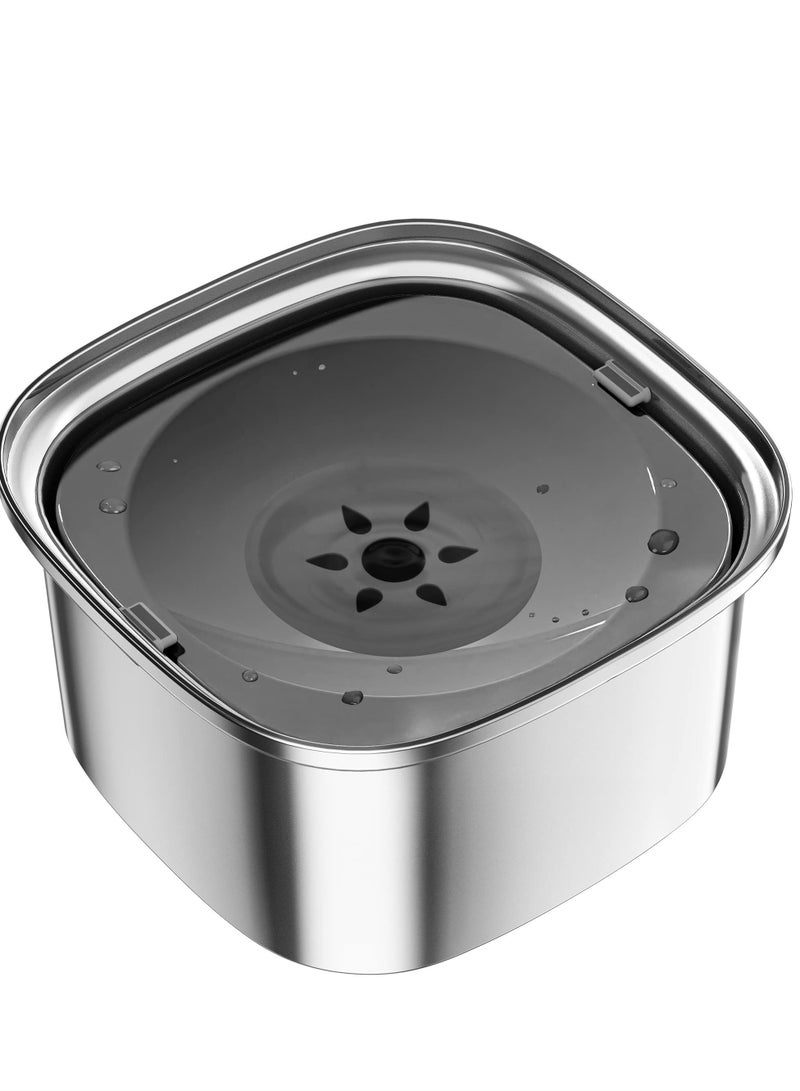 KASTWAVE Dog Water Bowl, Large Capacity Dog Food Water, No Splash Water Bowl with Non-Slip Mat, Slow Water Bowl, Suitable for Dogs, Cats (3L) - Image 1