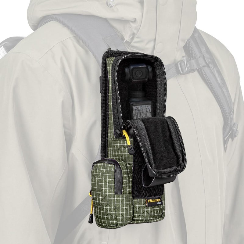 HIKEMAN Backpack Shoulder Strap Bag for DJI Osmo Pocket 3, Quick Access and Lightweight Protective Pouch, Water-Resistant Portable Storage Bag for Camera & Accessories, Daily Outdoor (Army Green) - Image 1