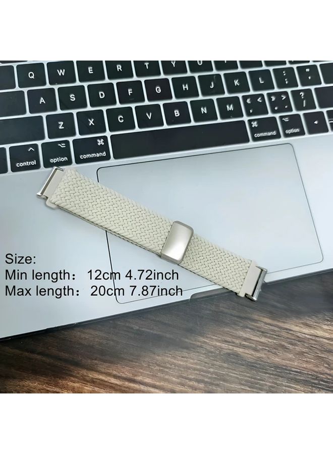 Navy Blue Braided Nylon Replacement Strap for Galaxy Fit 3 Breathable Magnetic Buckle Wristband - Image 2