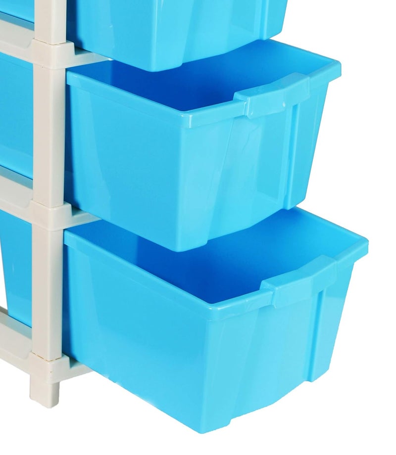 Joyful Studio 5 XlExtra large Modular Drawer made of Virgin Plastic for Home Office Parlor School Doctors Home and Kids Product Dimension when assembeled 31cmx39cmx98 cm Blue - Image 3