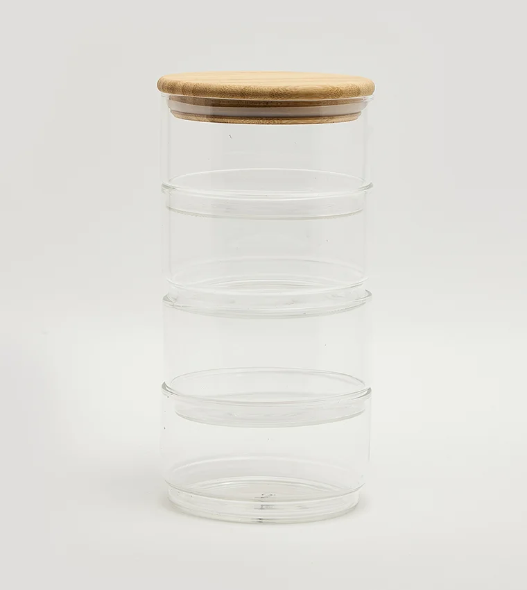 Sur La Table Stackable Glass Jar 380ml 4pcs