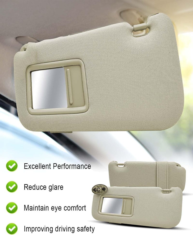 ULZOZN Driver Side Sun Visor for Toyota Corolla 2007-2013 - Image 4