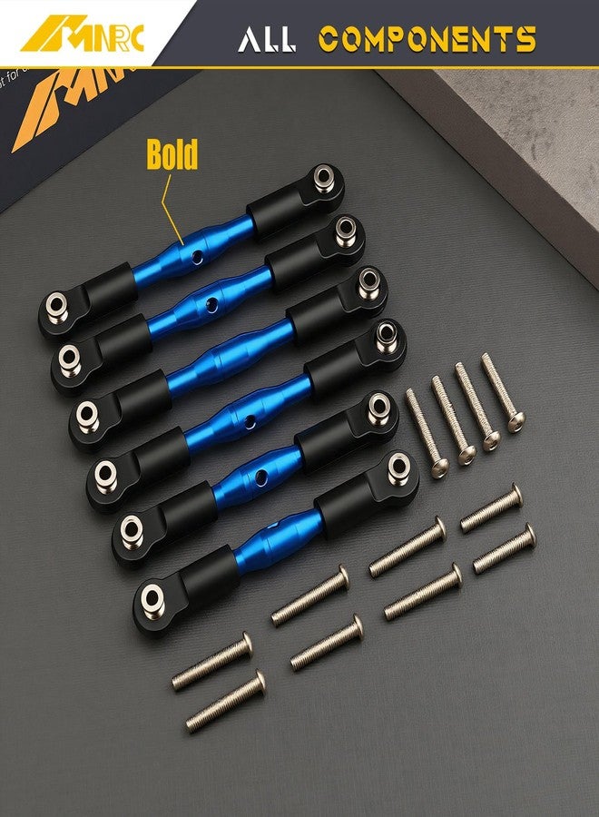 NMNRC Alloy Turnbuckles Camber Links Kit Compatible with Arrma 1/8 Typhon 3S BLX & 550 Mega 1/10 Big Rock V3 Series Upgrades Part Blue - Image 2