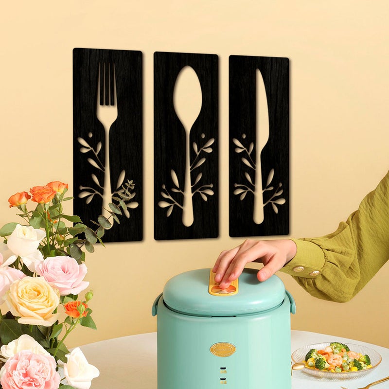 1 Set Fork Spoon Cutter Sign Wall Decor Cutout Wall Decor for Home Dining Room Restaurant - Image 4