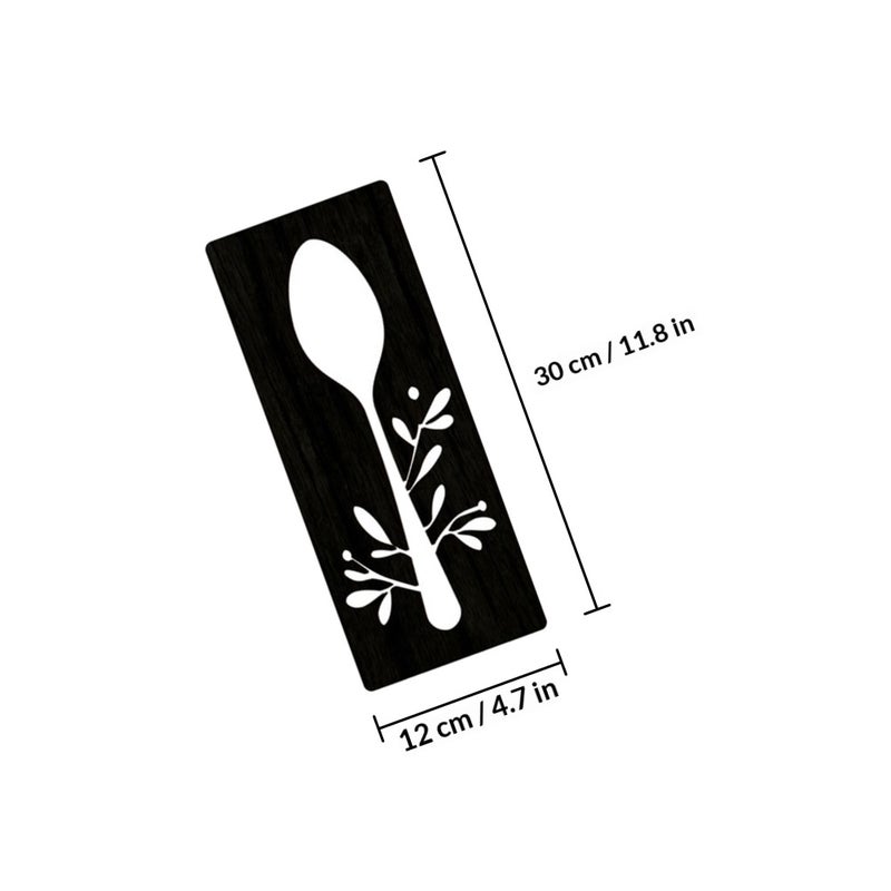 1 Set Fork Spoon Cutter Sign Wall Decor Cutout Wall Decor for Home Dining Room Restaurant - Image 2