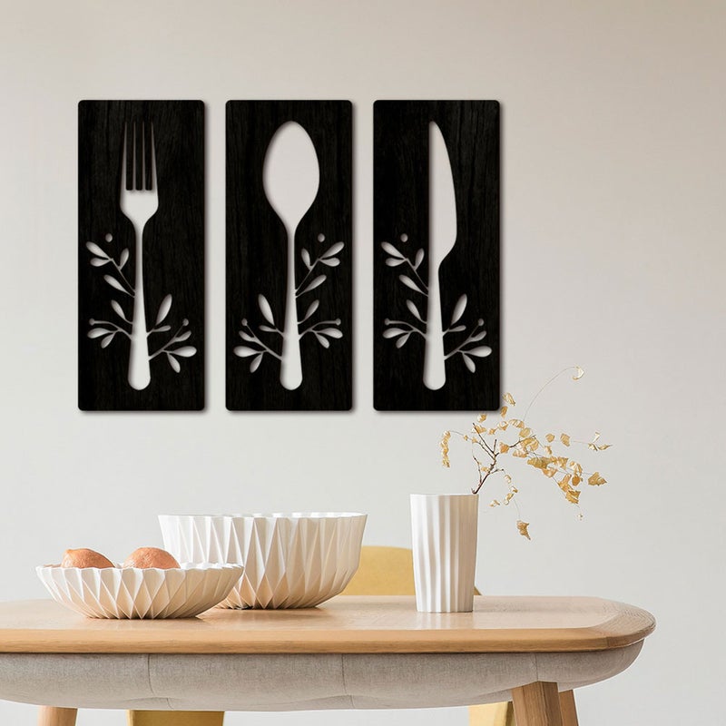 1 Set Fork Spoon Cutter Sign Wall Decor Cutout Wall Decor for Home Dining Room Restaurant - Image 5