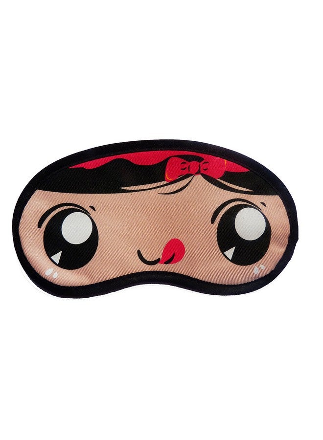 Jenna Red Ribbon White Eye Cartoon Face Sleeping Eye Mask (Pack Of 2) - Image 2