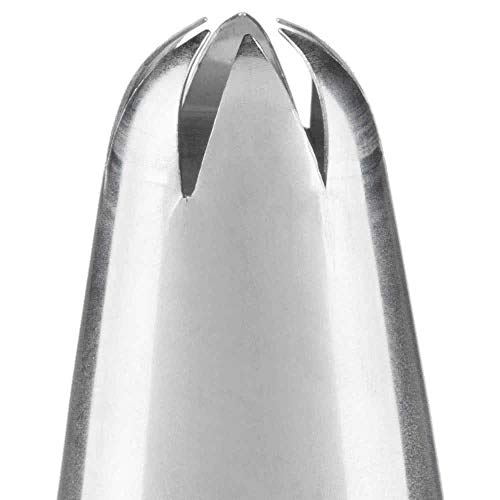 Ateco #852 Deep Closed Star Pastry Tip - Stainless Steel - Image 1