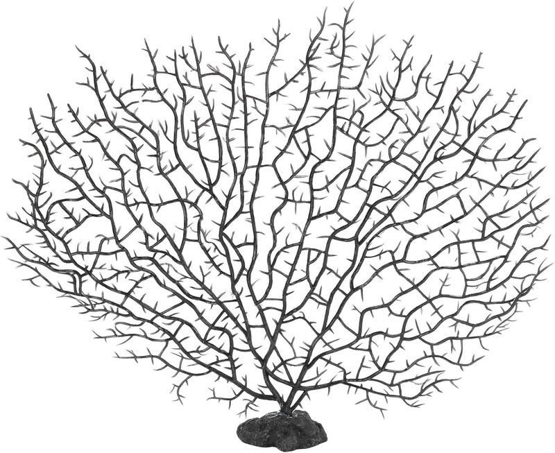 Artificial Water Plant Aquarium Decoration, 2Pcs Tree, 11.8 x 10.2 Inch Black Simulation - Durable Plastic Material, Realistic Fish Tank Landscaping, Enhances Aquatic - Image 2