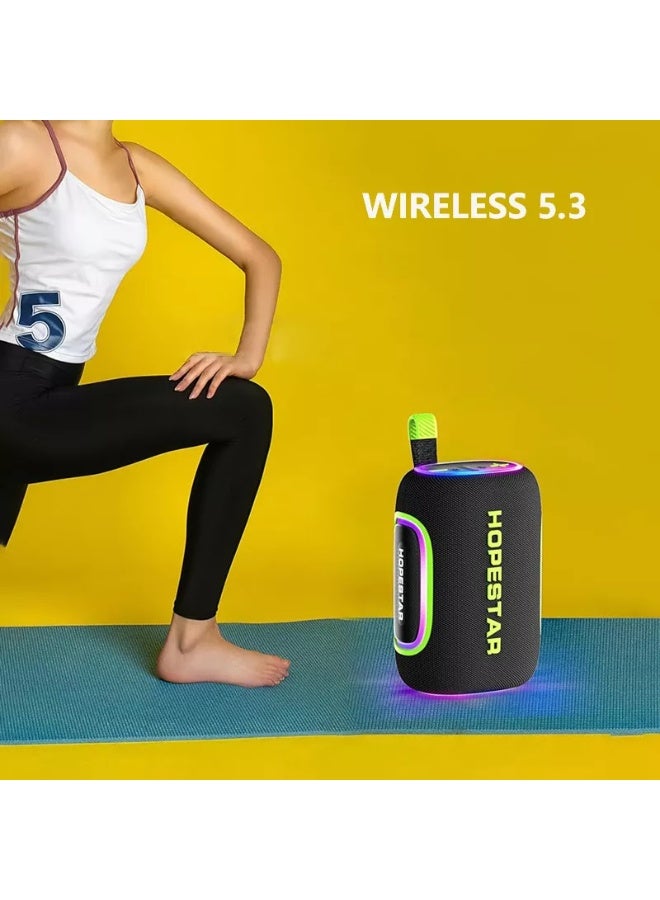 HOPESTAR H58 65W Bluetooth Speaker with Powerful Bass, DSP Technology, IPX6 Waterproof, RGB Lights, 8000mAh Battery, TWS Wireless Pairing, Portable Wireless Speaker with AUX TF Card Stereo Sound, 4–6H Playtime - Image 2