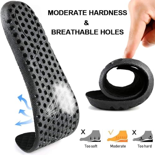 Ailaka Elastic Shock Absorbing Height Increasing Sports Shoe Insoles, Soft Breathable Honeycomb Orthotic Replacement Inserts for Men & Women - Image 3