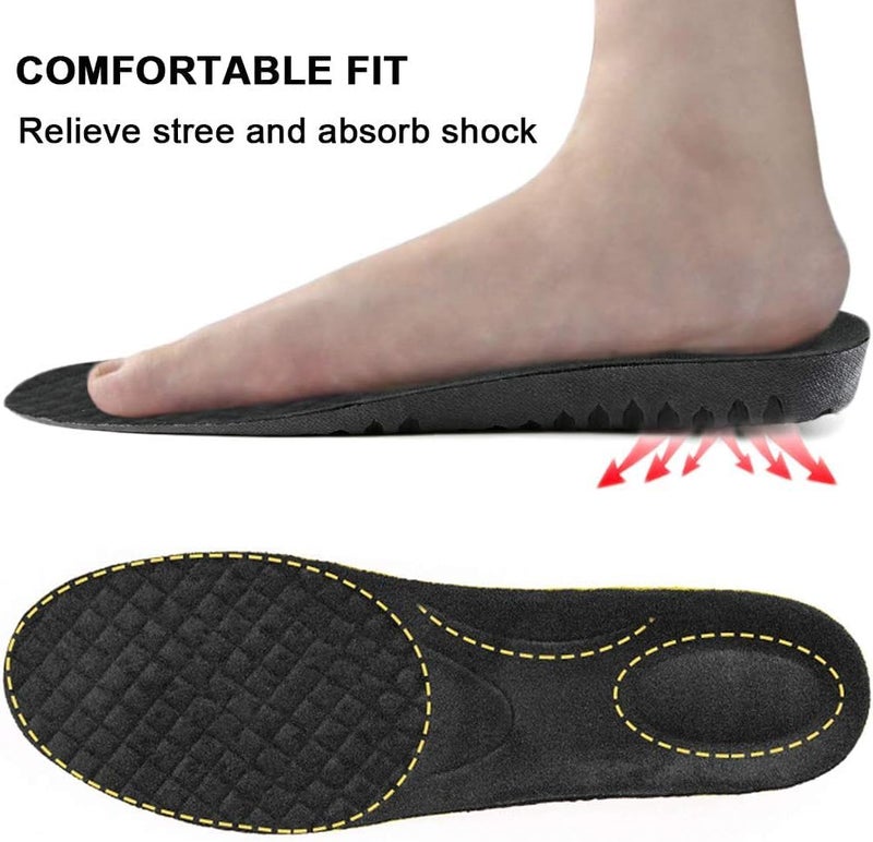 Ailaka Elastic Shock Absorbing Height Increasing Sports Shoe Insoles, Soft Breathable Honeycomb Orthotic Replacement Inserts for Men & Women - Image 2