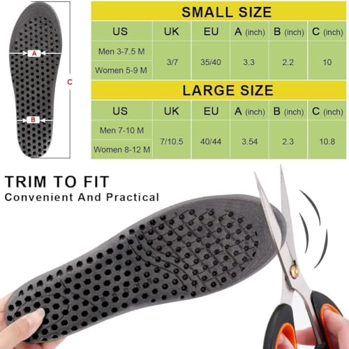 Ailaka Elastic Shock Absorbing Height Increasing Sports Shoe Insoles, Soft Breathable Honeycomb Orthotic Replacement Inserts for Men & Women - Image 4