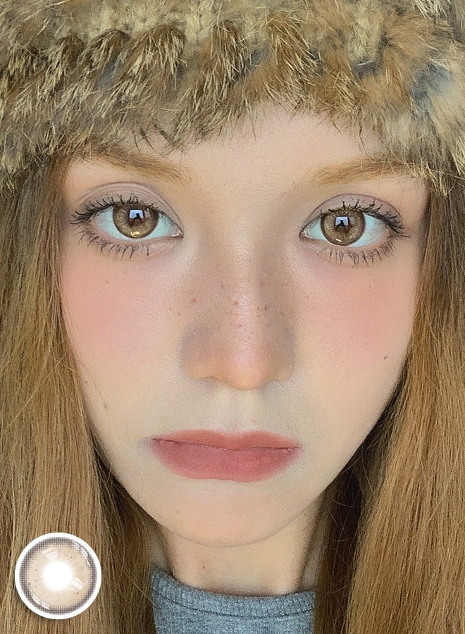 Freshlady Colored Contact Lenses Arctic Ice Brown 14.20mm Yearly Disposable for Daily Wear - Image 3