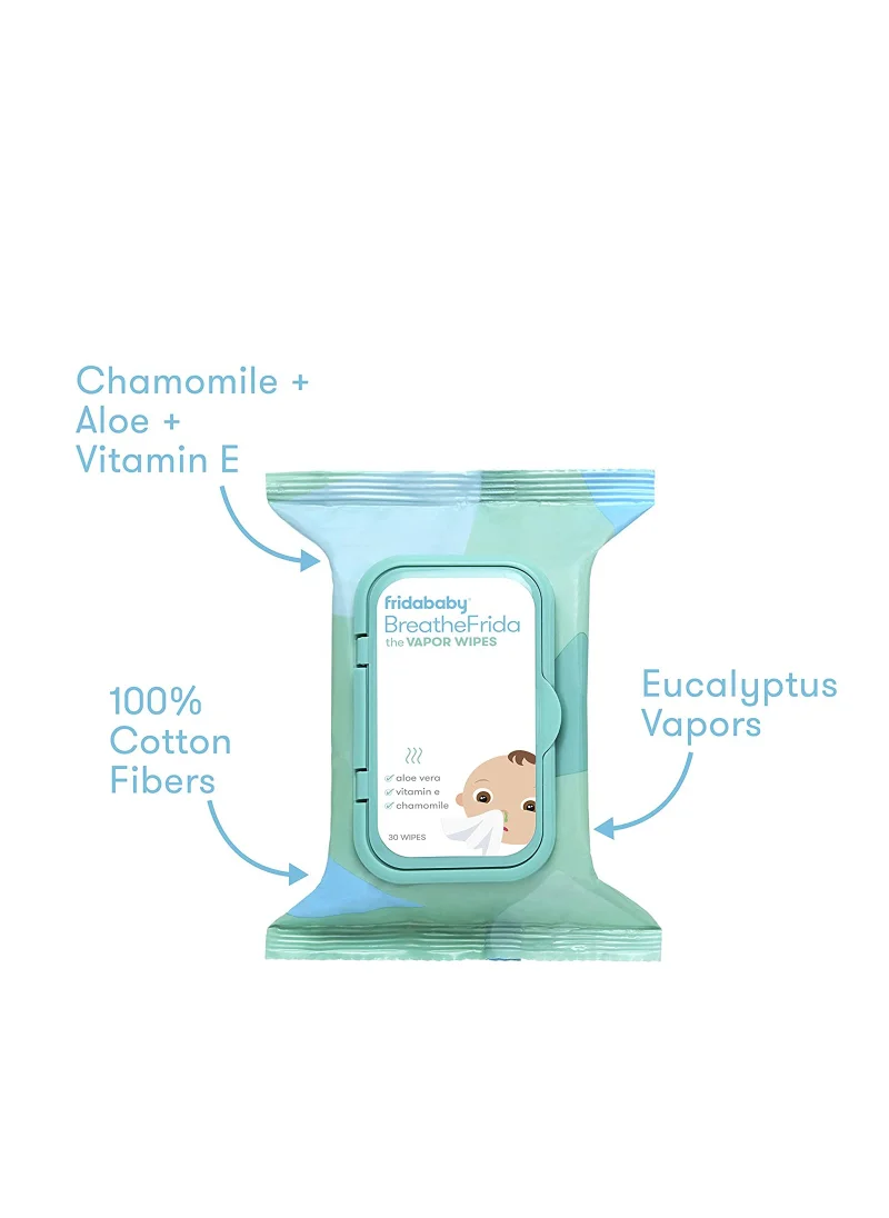 fridababy BreatheFrida The Boogerwiper - Nose Chest Wipes, 30 Count