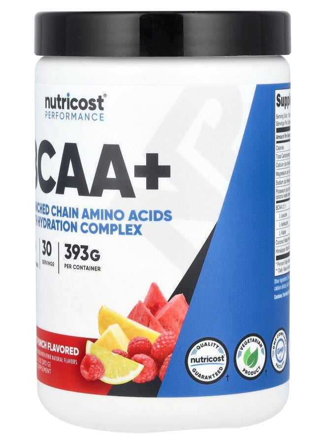 Nutricost Performance BCAA+ Fruit Punch 14 oz (393 g) - Image 2