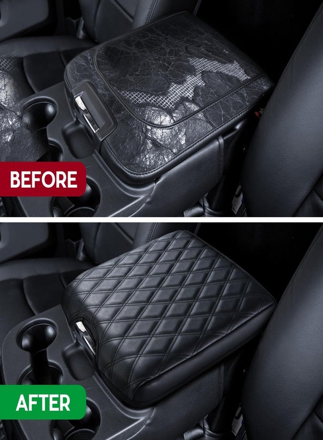 Sinvanho Center Console Cover for 2013-2018 Ram 1500 & 2013-2024 Dodge Ram 2500/3500/1500 Classic Model, PU Leather Armrest Cover Middle Console Cover Accessories with Hidden Pockets, Jump Seat Console Only - Image 5