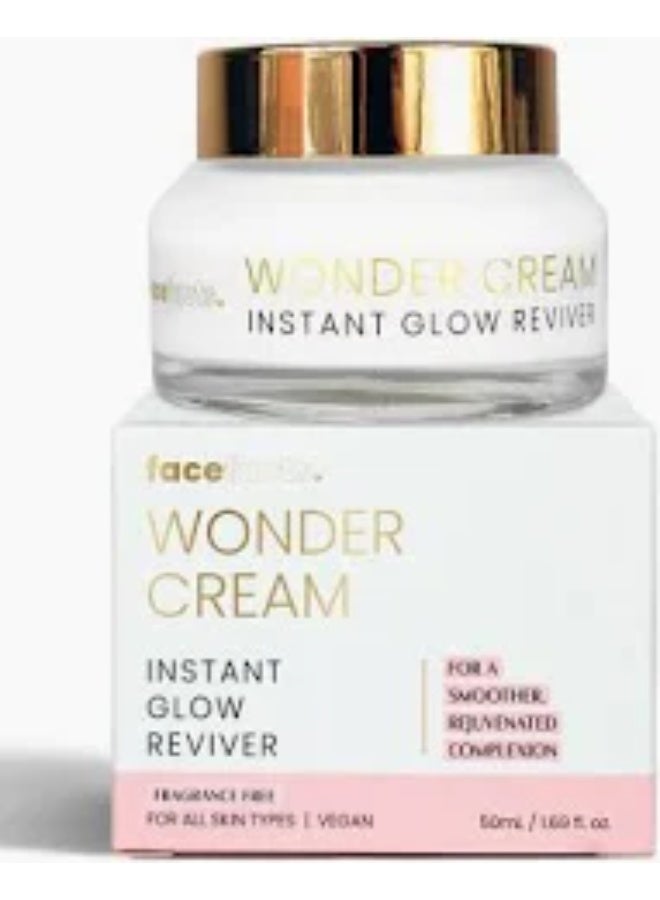Face Facts Wonder Cream – Hydrating & Brightening Face Moisturizer | Daily Use Cream for Soft & Glowing Skin  (white)