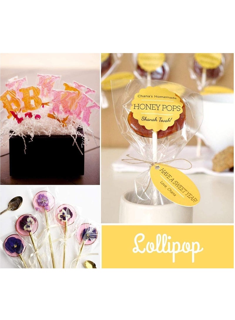 مارك [35 قطعة] أكياس حلوى شفافة مقاس 16 × 22 بوصة - أكياس بلاستيكية مسطحة من السيلوفان لتخزين الطعام والحلويات وحلويات شوكولاتة عيد الحب - Image 2