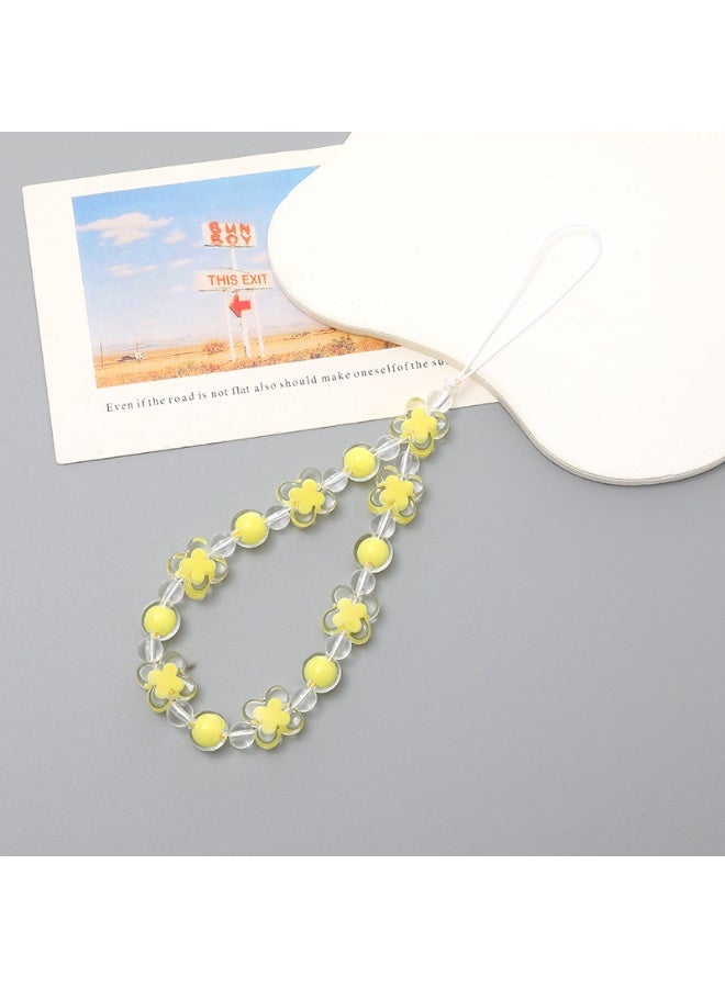 NIBEMINENT Phone Charm/ Chain Strap for Women Girls, Little Fragrance Flower Cell Phone Case Lanyard Wrist Strap