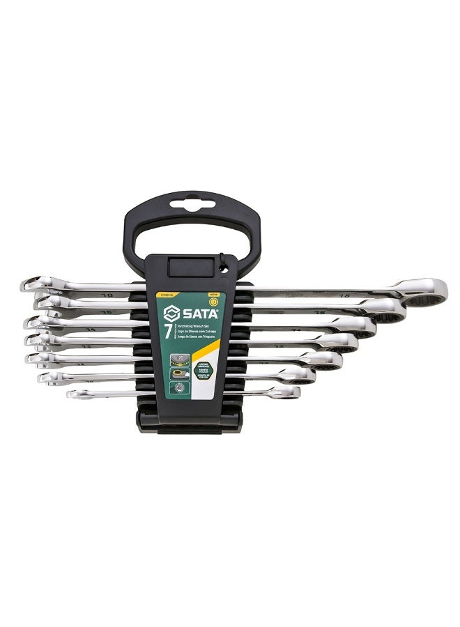 SATA ST08043U 7-Piece Metric 120XP Combination Ratcheting Wrench Set - Image 2