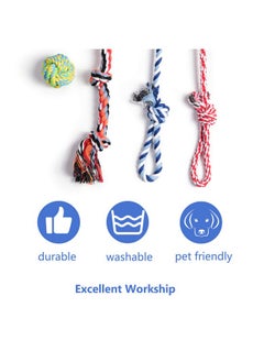 fida Dog Rope Toys 4 Pack, Puppy Teething Sturdy Cotton Chew Tug Ropes Indoor/Outdoor, Exercise Interactive Tug O'War Toys Set For Boredom SmallMeidum Dogs  - Image 3