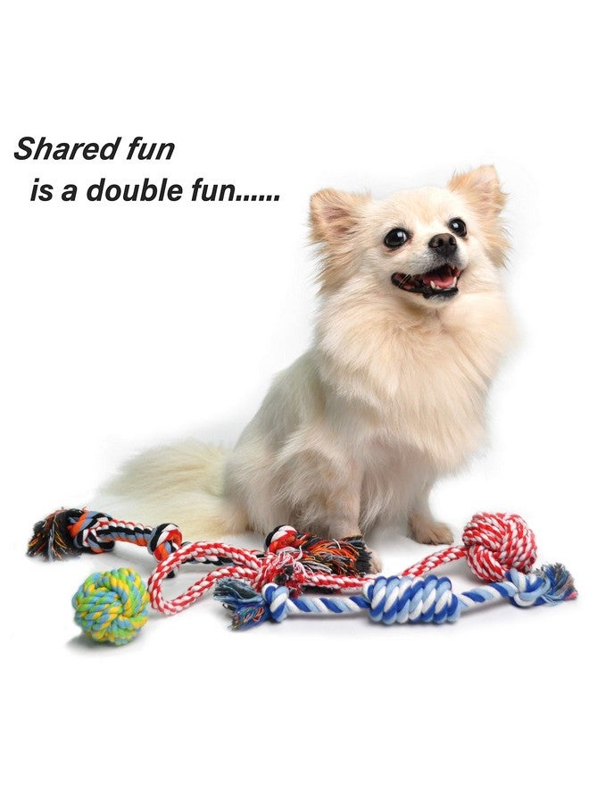 fida Dog Rope Toys 4 Pack, Puppy Teething Sturdy Cotton Chew Tug Ropes Indoor/Outdoor, Exercise Interactive Tug O'War Toys Set For Boredom SmallMeidum Dogs - Image 4