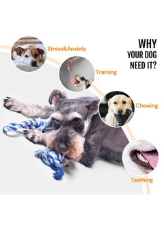 fida Dog Rope Toys 4 Pack, Puppy Teething Sturdy Cotton Chew Tug Ropes Indoor/Outdoor, Exercise Interactive Tug O'War Toys Set For Boredom SmallMeidum Dogs  - Image 2