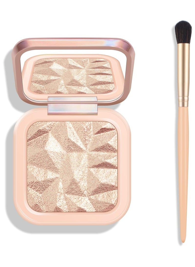 KYDA KYDA Face Highlighter Palette, High Glossy Face Illuminator Palette, Narutal Glow Finish, Pearl Shimmer Smooth Baked Powder, Lasting Sparkling Highlighter Makeup-SUN GLOW  - Image 1