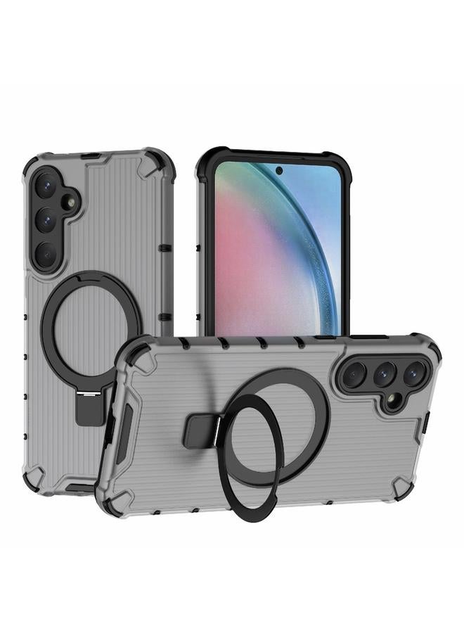 S-TOP Case For Samsung Galaxy A55 5G Grating Holder Shockproof Phone Case - Image 1