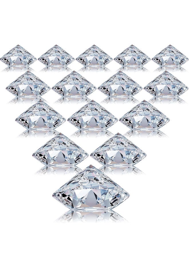 Relex 24 Pack Diamond Place Card Holders Stands, Acrylic Crystal Table Card Stands for Wedding, Party Decoration, Baby Shower, Table Decorations (Clear)  - Image 1
