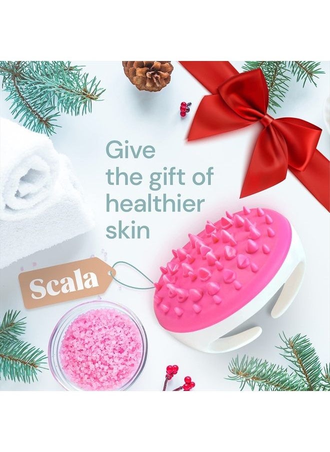 Scala Silicone Anti Cellulite Massager, Body Shower Scrubber, Cellulite Remover - Improve Circulation, Distribute Fat Deposits, Body Massager, Exfoliator, Fat Roller Use with Creams and Oils - Pink  - Image 2