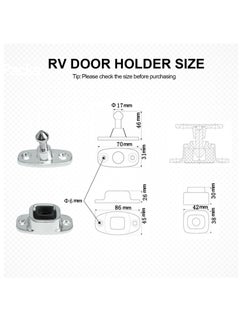 KASTWAVE RV Door Holder, Heavy Duty Enclosed Trailer Door Latch, Entry Door Catch, Plunger and Socket Trailer Door Holder for Camper, TravelTrailer, Cargo, Truck, Shed Door (2 Pack)  - Image 2