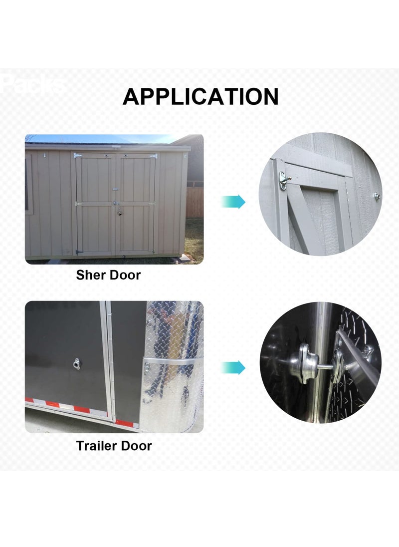 KASTWAVE - RV Door Holder, Heavy Duty Enclosed Trailer Door Latch, Entry Door Catch, Plunger and Socket Trailer Door Holder for Camper, TravelTrailer, Cargo, Truck, Shed Door (2 Pack) - Image 1