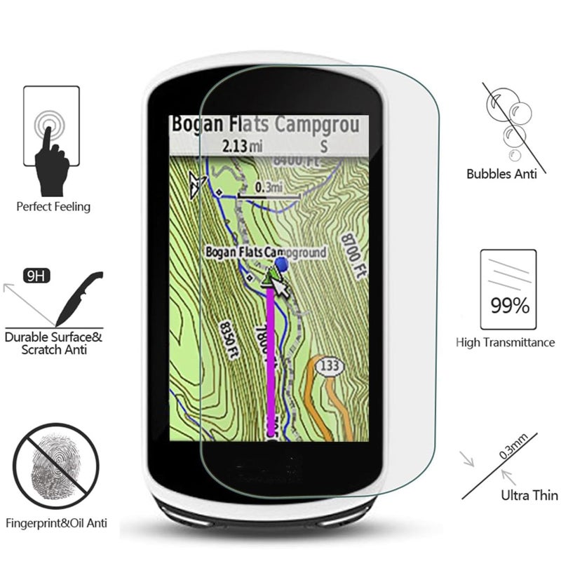 AKWOX (Pack of 4) Tempered Glass Screen Protector for Garmin Edge 1030, 0.3mm 9H Hard Scratch-resistant Protector for Garmin Edge 1030 - Image 2