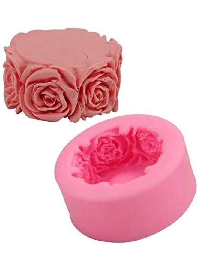 NIBEMINENT Silicone Mold 3D Rose Sets for Craft