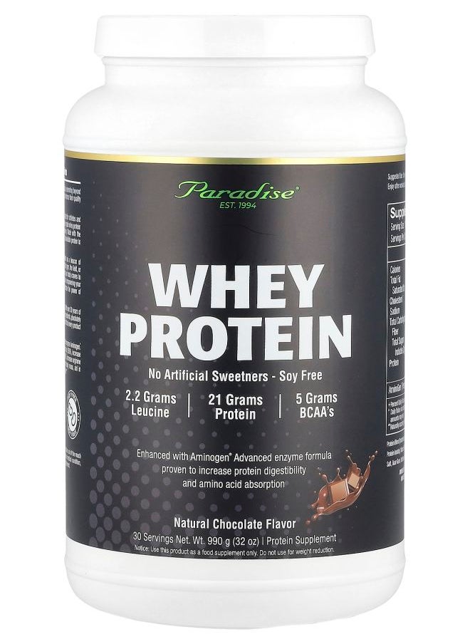 Paradise Herbs Whey Protein Natural Chocolate 32 oz (990 g) 