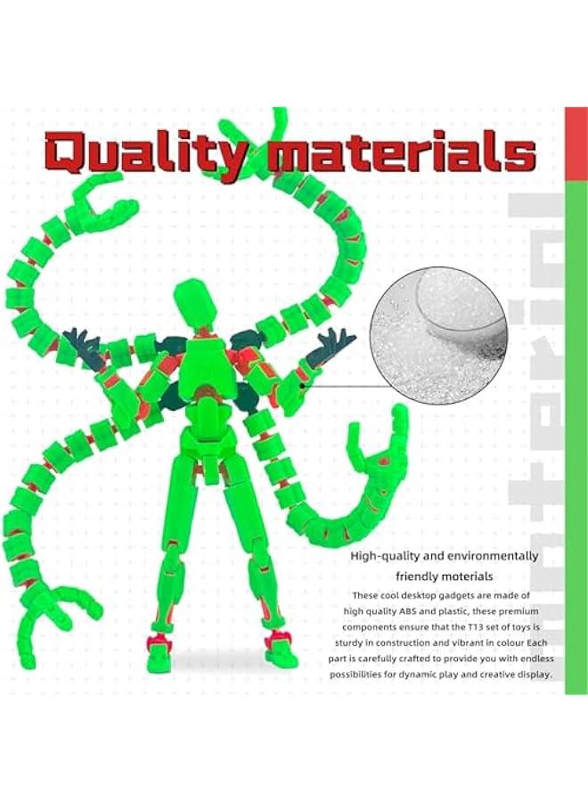 Assembly Completed T13 Action Figure 3D Printed Multi-Jointed Movable T 13 Lucky 13 Dummy 13 Nova 13 Robot 13 Action Figure Desktop Decorations for Game Lovers - Image 4