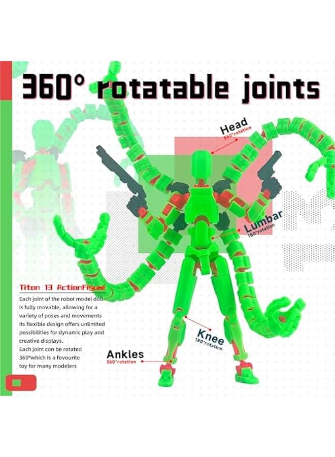 Assembly Completed T13 Action Figure 3D Printed Multi-Jointed Movable T 13 Lucky 13 Dummy 13 Nova 13 Robot 13 Action Figure Desktop Decorations for Game Lovers - Image 5