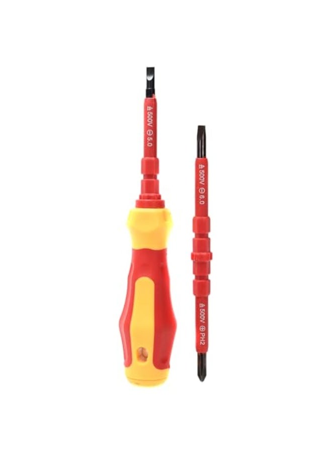 Lawazim Professional Screwdriver -3 Piece Set with Interchangeable Dual-Head Screwdrivers and Non-Slip Driver Handle - Versatile Tool for Household Repairs, DIY Projects, and Electronics Maintenance  - Image 3