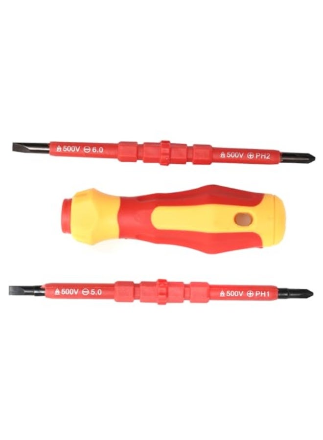 Lawazim Professional Screwdriver -3 Piece Set with Interchangeable Dual-Head Screwdrivers and Non-Slip Driver Handle - Versatile Tool for Household Repairs, DIY Projects, and Electronics Maintenance  - Image 4