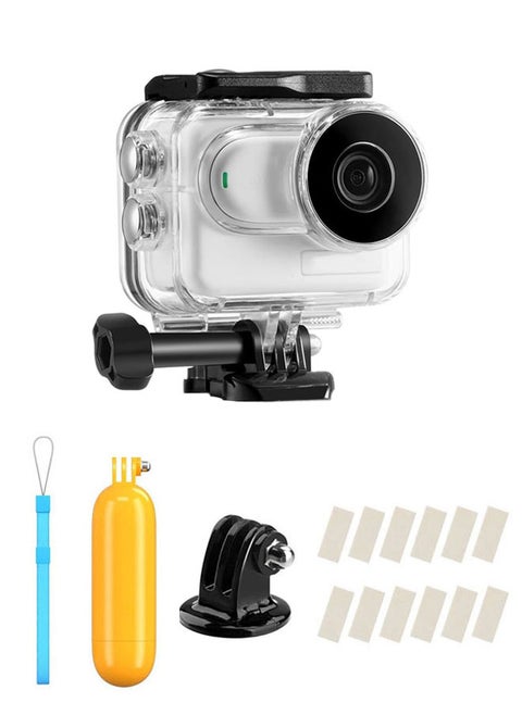 Waterproof Case for Insta360 GO3S GO3, 196FT/60M Underwater Protective Housing Dive Kit, Professional Action Camera Dive Accessory