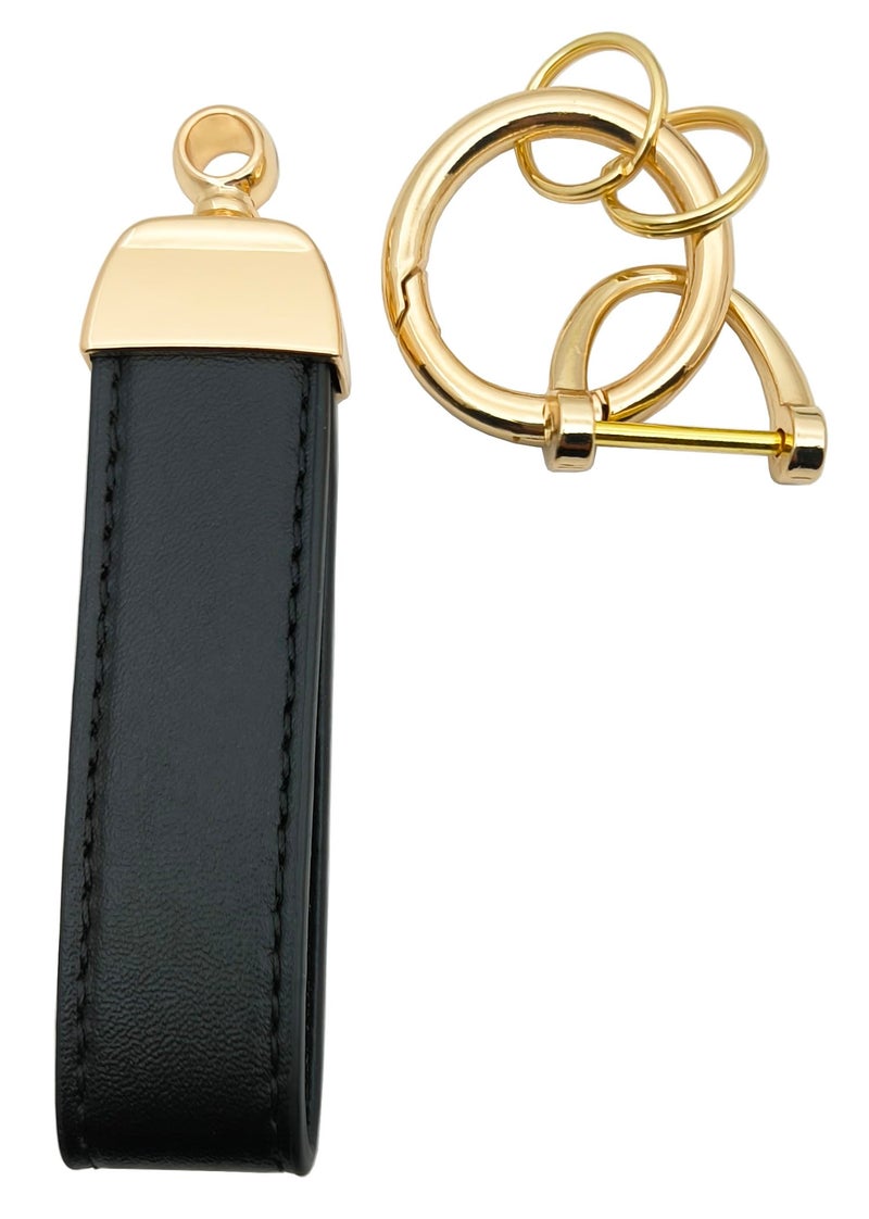 vurbemes Leather Wristlet Keychain Car Key Chain Holder with Anti-Lost D Ring, Key Fob Wristband for Women - Image 4