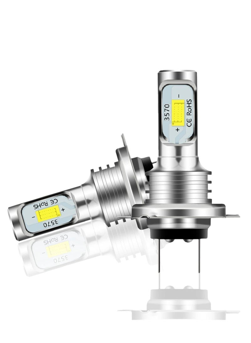 H7 LED Headlight Bulbs, 120W All Sides Emitting High Brightness LED Low Beam/High Beam, 4000 Lumens Bright LED Light, Quick Installation, LED Bulb for Car Fog Light Daytime Running - Image 1