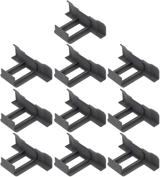 Solar Panel Drainage Clips 10pcs Black 6 8X3cm Prevent Mud Build Up Water Management - Image 1