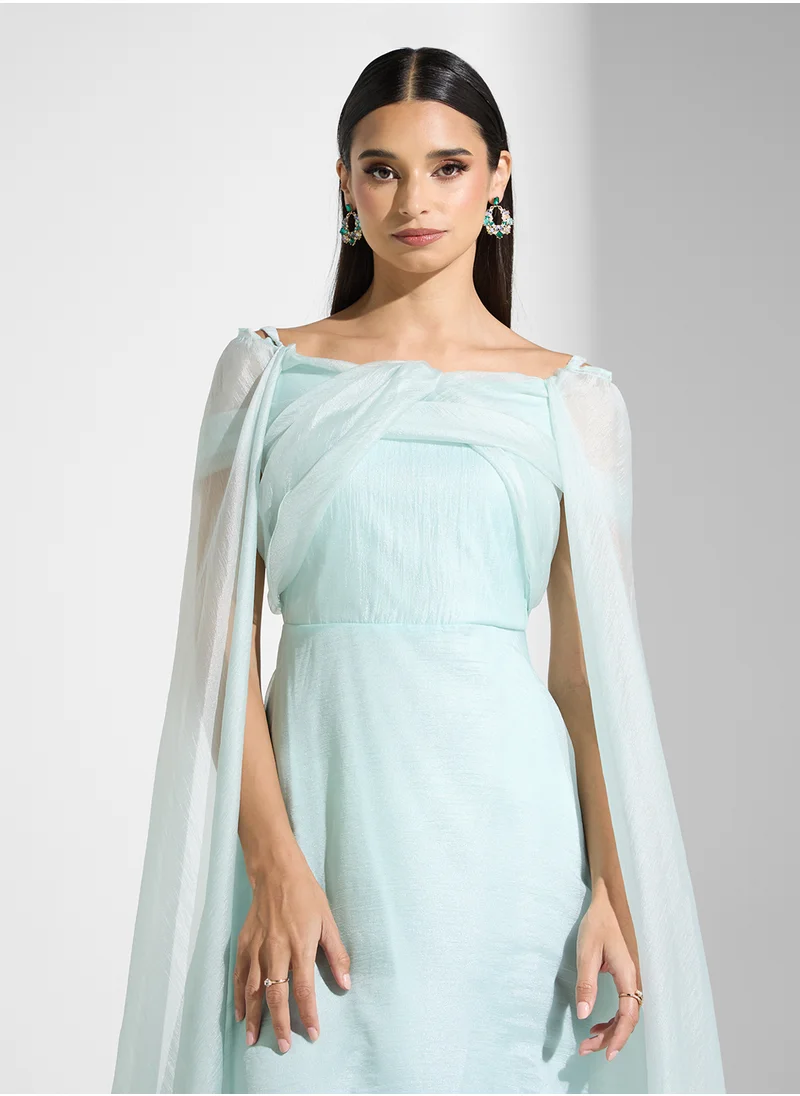 Namshi x Off Shoulder Dress With Drapped Sleeve