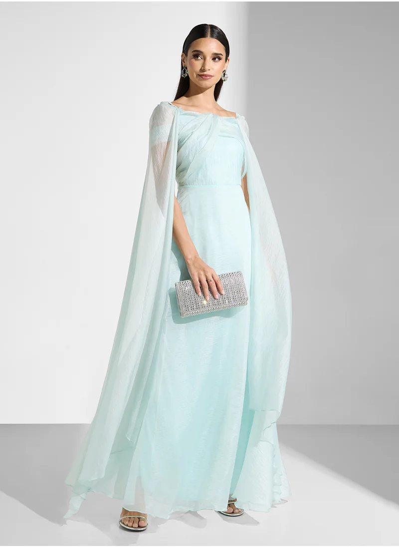 Namshi x Off Shoulder Dress With Drapped Sleeve