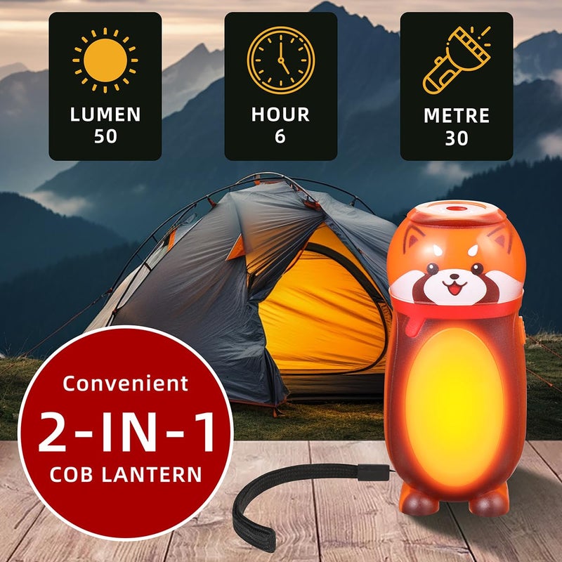 Hilngav 4 Pack Small Mini LED Flashlights for Kids Toddlers- Cute Small Animal Flashlight - 2 in 1 Camping Lantern Flashlight - Christmas Gifts Stocking Stuffers for Girls Boys Party Favors - Image 4