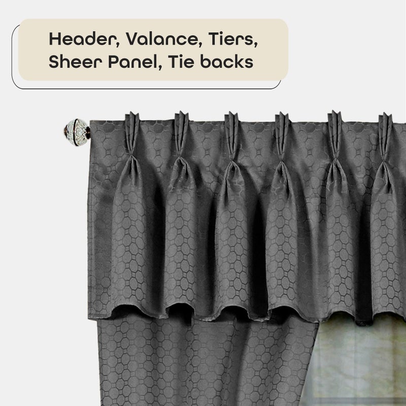 ACHIM Claire Light Filtering Window Shades, Window in a Bag â€“ Attached 6-Piece Set - 55 Inch W, 63 Inch L (Charcoal) - Polyester Curtain Drape for Kitchen, Living, Dining Room Home Decor - Image 4